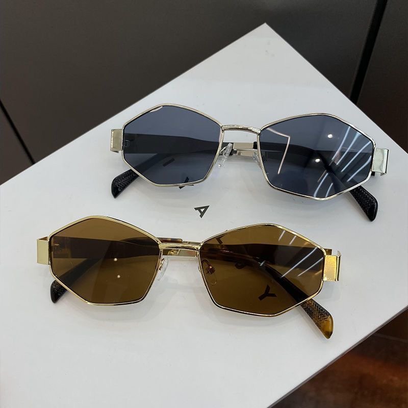 European and American modern retro rhizome high-level metal sunglasses