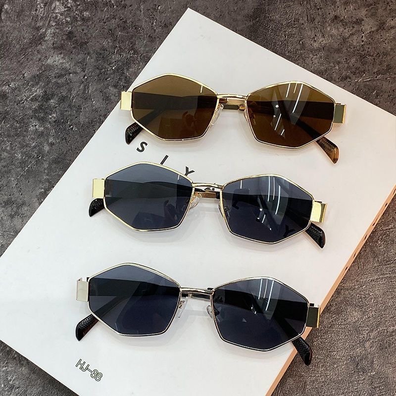 European and American modern retro rhizome high-level metal sunglasses