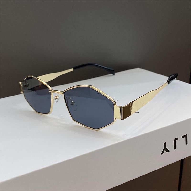 European and American modern retro rhizome high-level metal sunglasses