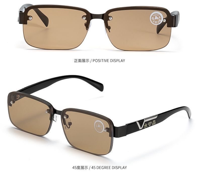Genuine natural crystal male big frame shading eyestone sunglasses