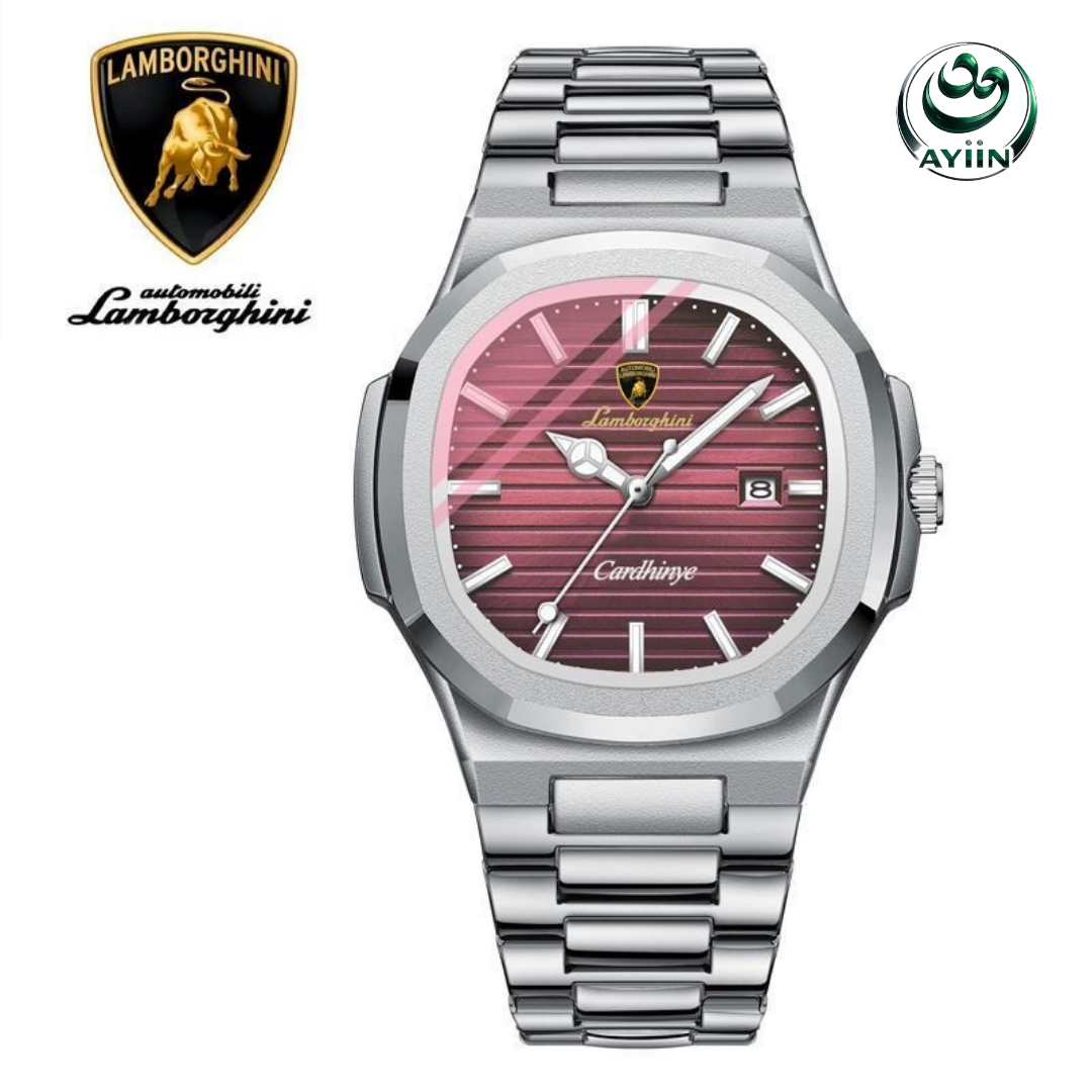 AUTOMOBILI LAMBORGHINI Limited Edition Nautilus-Inspired Automatic Mechanical Watch – Lucky Series