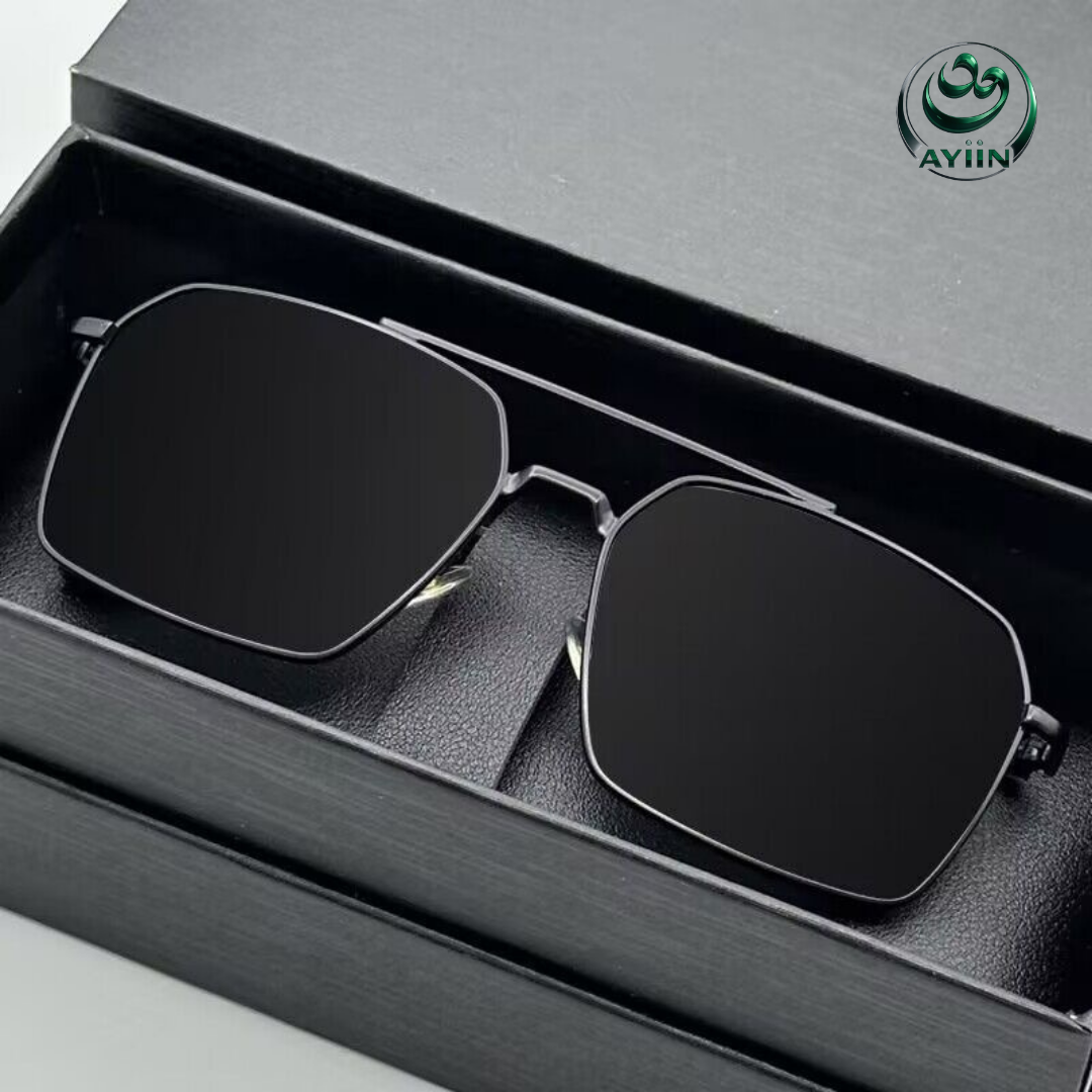 Polarized men's sunglasses day and night two intelligent color changing