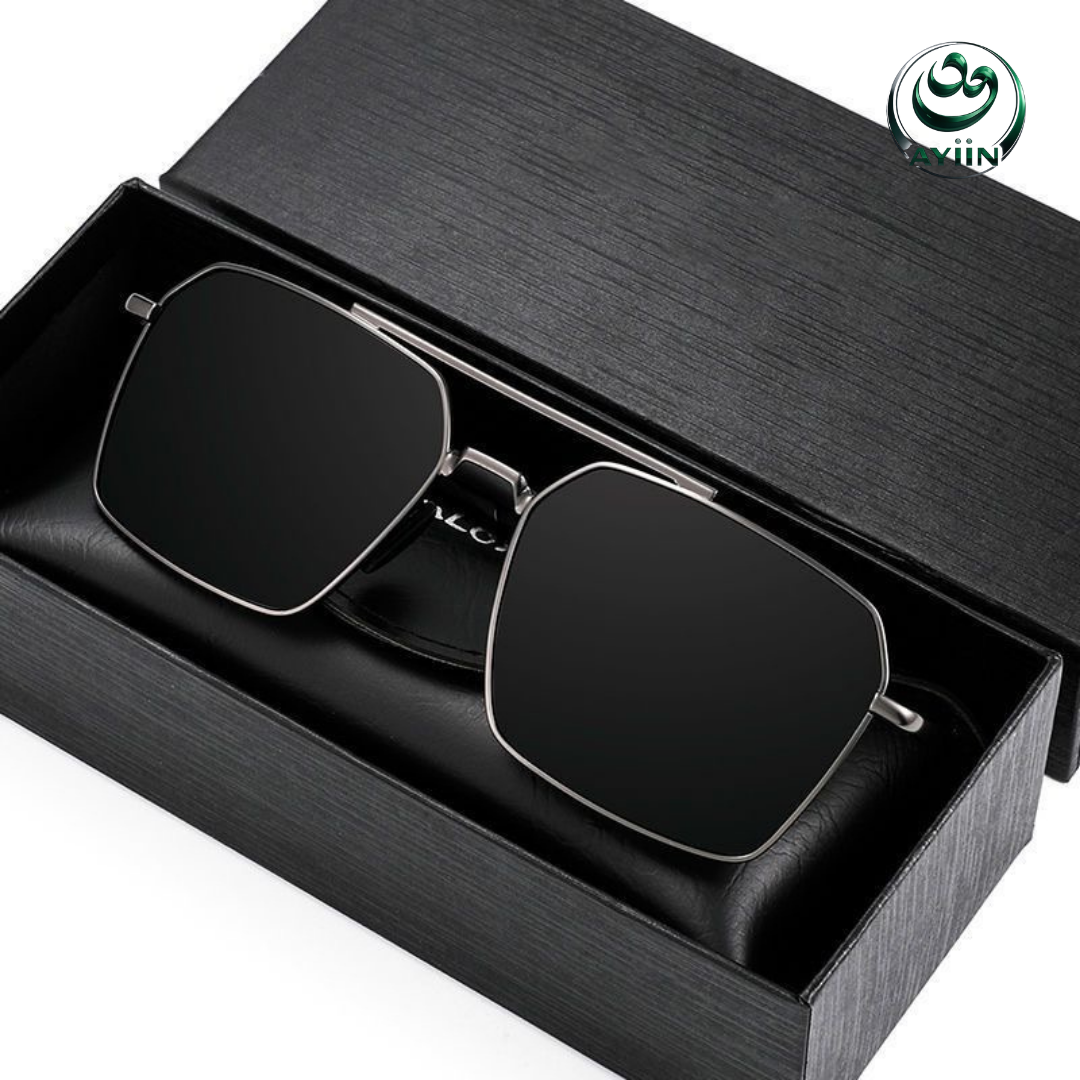Polarized men's sunglasses day and night two intelligent color changing