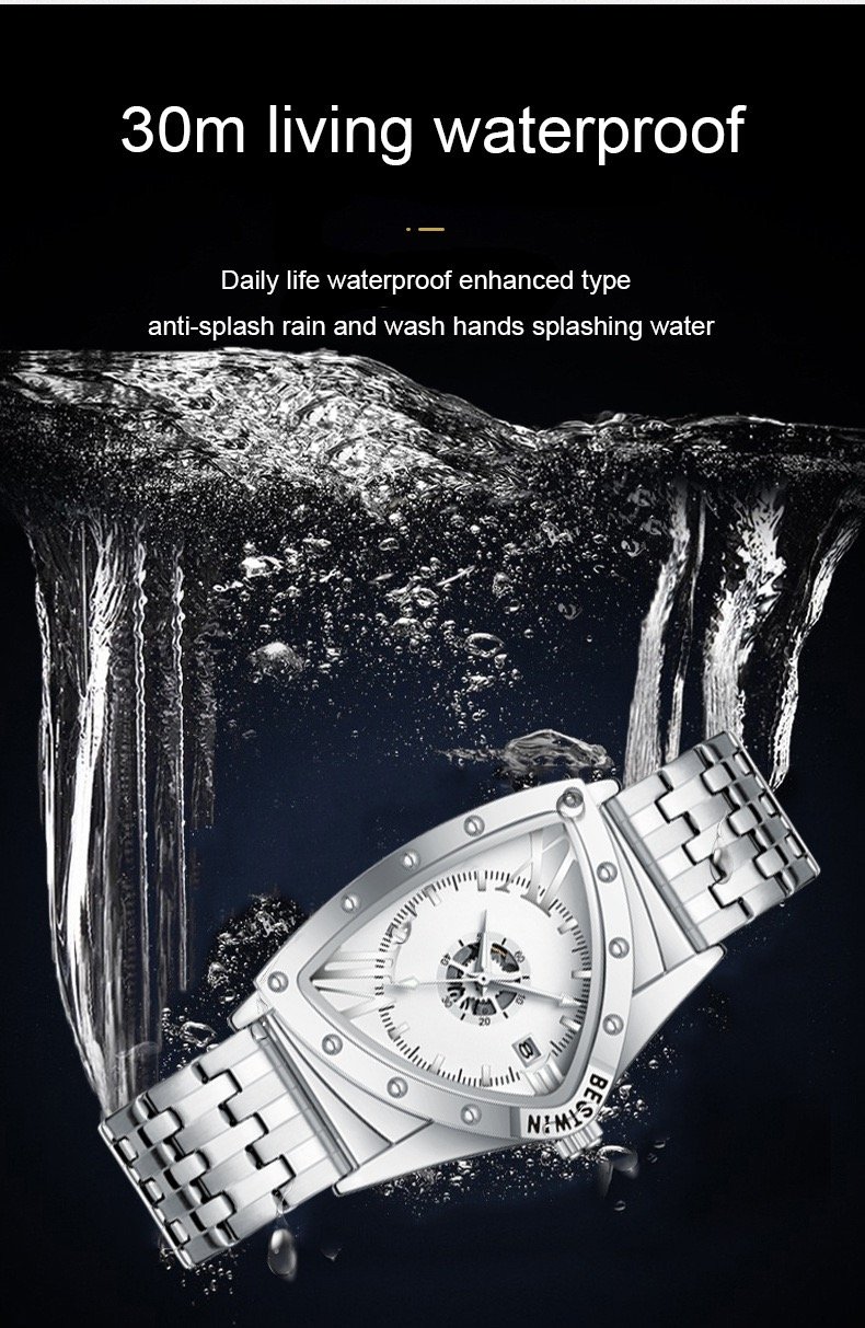 Wormhole Concept Men’s Triangular Quartz Watch – Premium Trendy Skeleton Design, Unique Hip-Hop Style