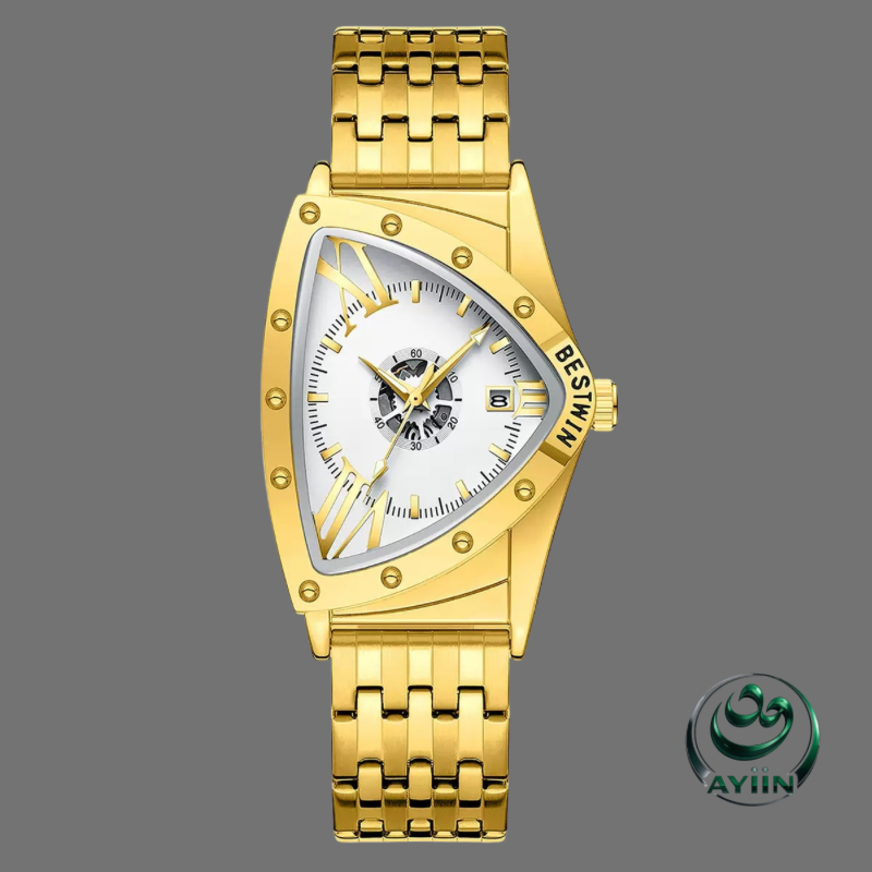 Wormhole Concept Men’s Triangular Quartz Watch – Premium Trendy Skeleton Design, Unique Hip-Hop Style