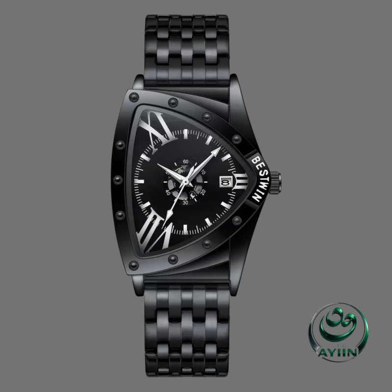 Wormhole Concept Men’s Triangular Quartz Watch – Premium Trendy Skeleton Design, Unique Hip-Hop Style