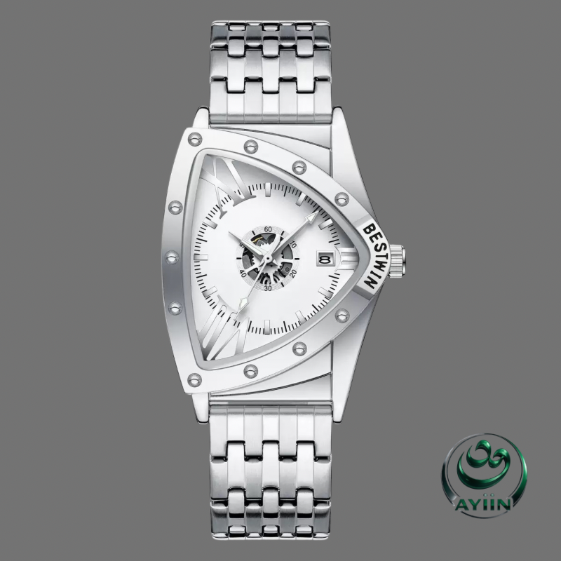 Wormhole Concept Men’s Triangular Quartz Watch – Premium Trendy Skeleton Design, Unique Hip-Hop Style