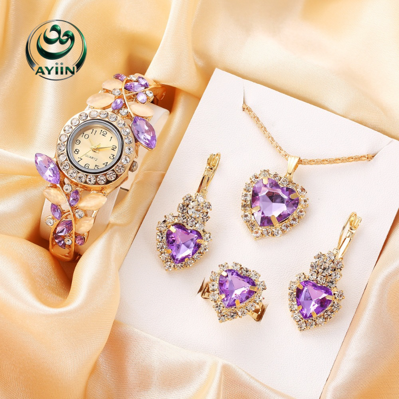 Korean-Style Fashion Women’s Rhinestone Bracelet Watch – Elegant Quartz Bangle Wristwatch
