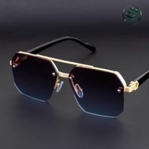 2026 New Metal Rectangular Sunglasses – UV Protection, Large Oversized Frame, Suitable for Round & Oval Faces