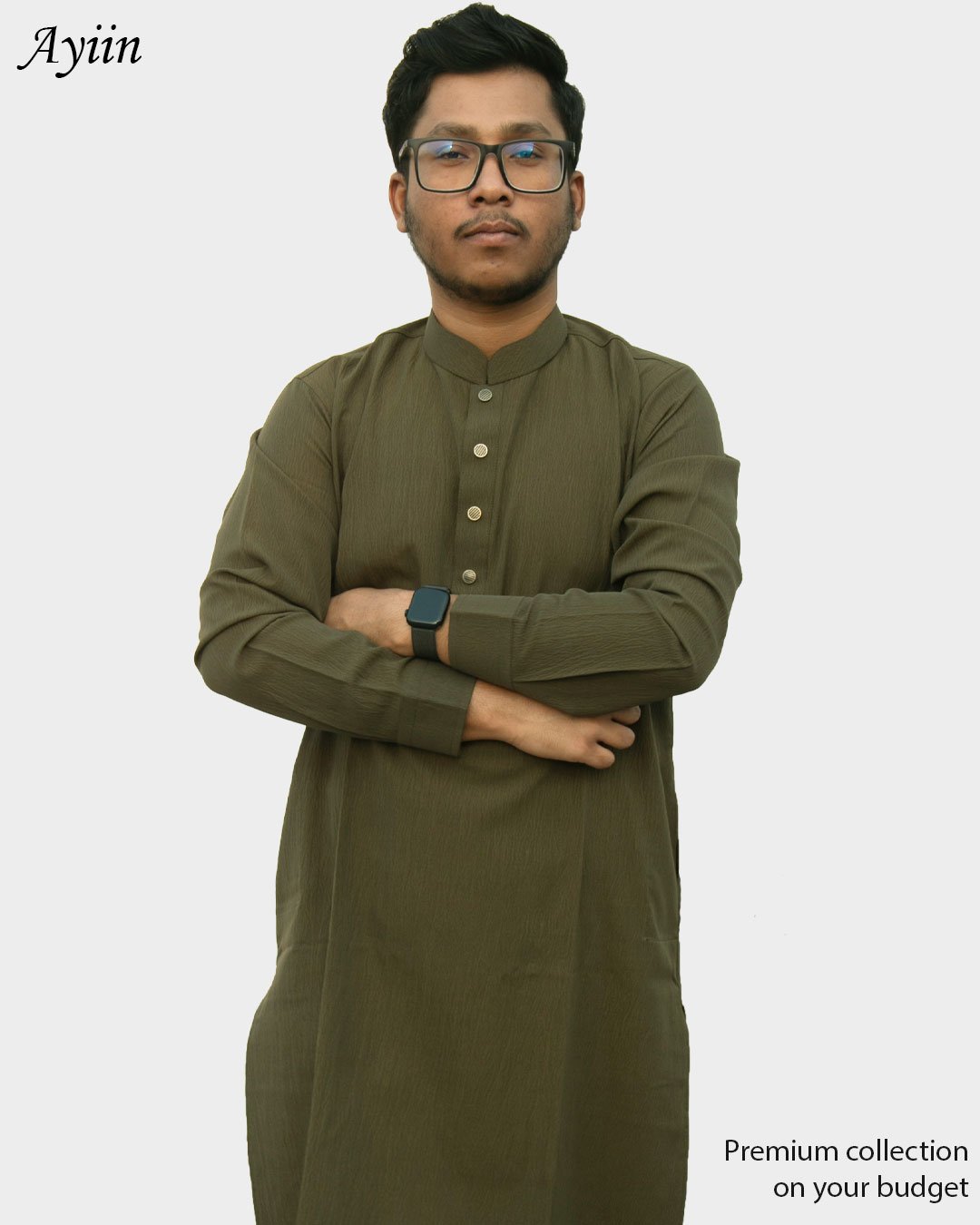 Men’s Premium Olive Green Panjabi